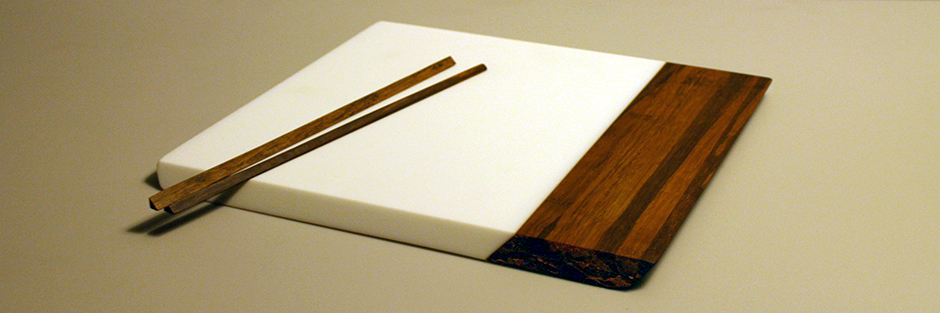 Saya Bamboo and Solid Surface Tray Banner